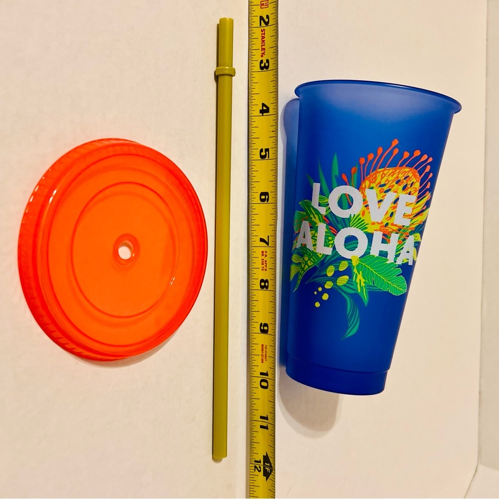 🧋🏝️ STARBUCKS lid straw replacements 1 cold cup Hawaii Collection new reusable - Picture 11 of 11